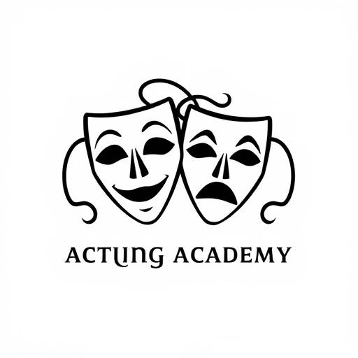 Logo der Schauspiel Akademie Zürich, stilisierte Theatermasken